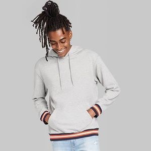 NWT Men's Original Use Gray Stripe Hoodie Size Small
